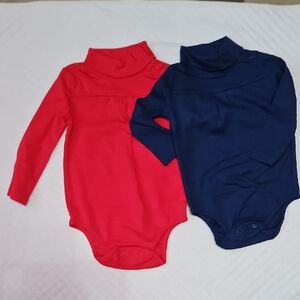 Red and Navy Kids One Piece turtleneck set
